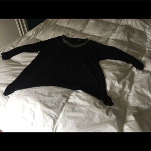 Black Lane Bryant Top 18/20 silver embellishment